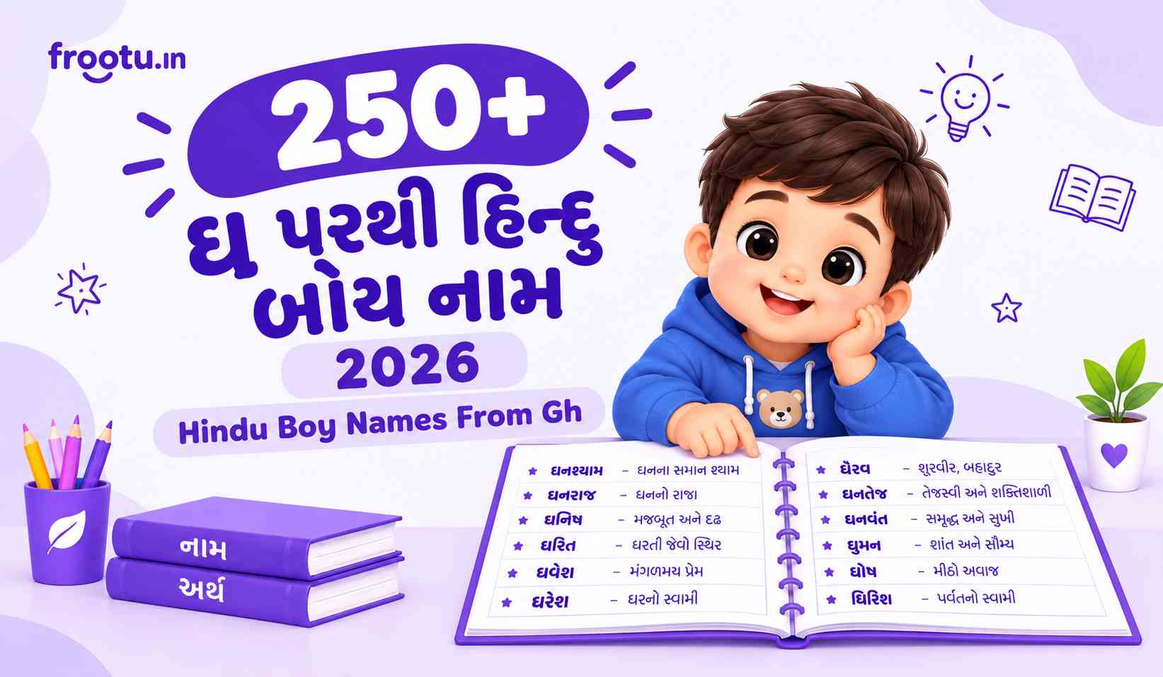 250+ ઘ પરથી હિન્દુ બોય નામ 2026 | Hindu Boy Names From Gh