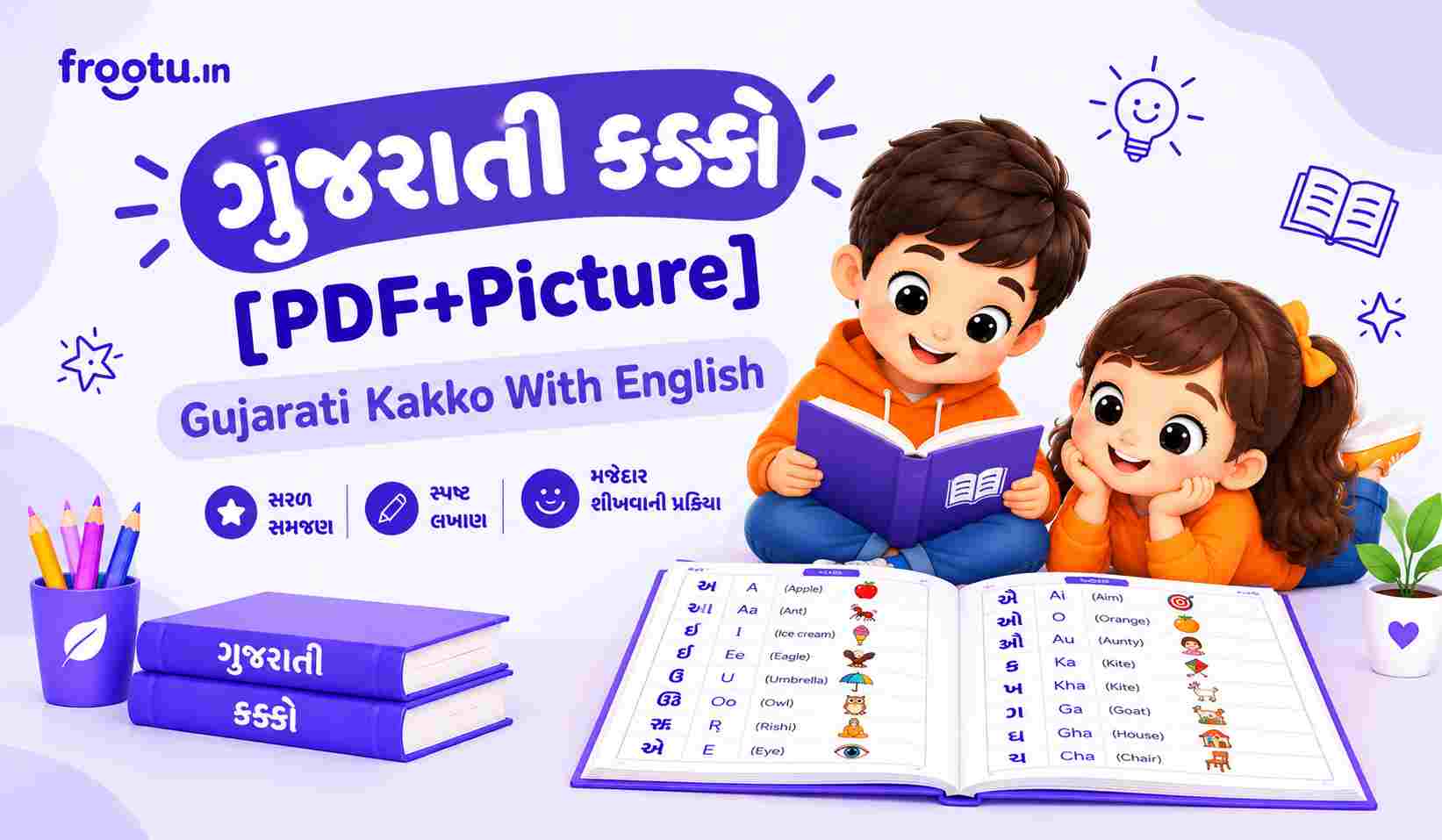 ગુજરાતી કક્કો [PDF+Picture] | Gujarati Kakko With English