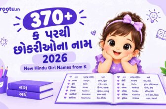 370+ ક પરથી છોકરીઓના નામ 2026 | New Hindu Girl Names from K